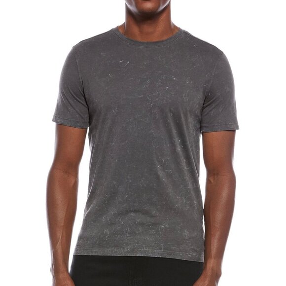 John Varvatos Men's Short Sleeve Enzo Marble Wash Crew Cotton T-Shirt Iron Grey - Picture 1 of 3
